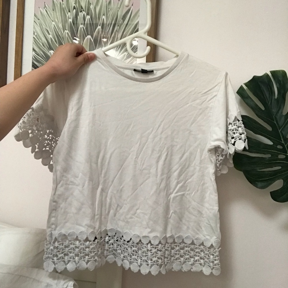 Topshop detailed white shirt
